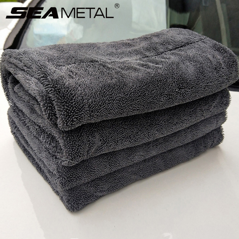 Microfiber Car Drying Towel Super Absorbent - منشفة غسيل السيارات 1200GSM منشفة مزدوجة
