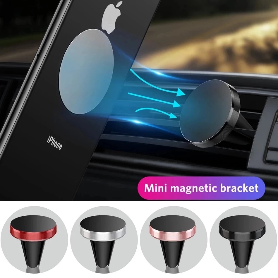 Magnetic Phone Holder For Car Vent - حامل هاتف مغناطيسي عالمي للسيارة يثبت