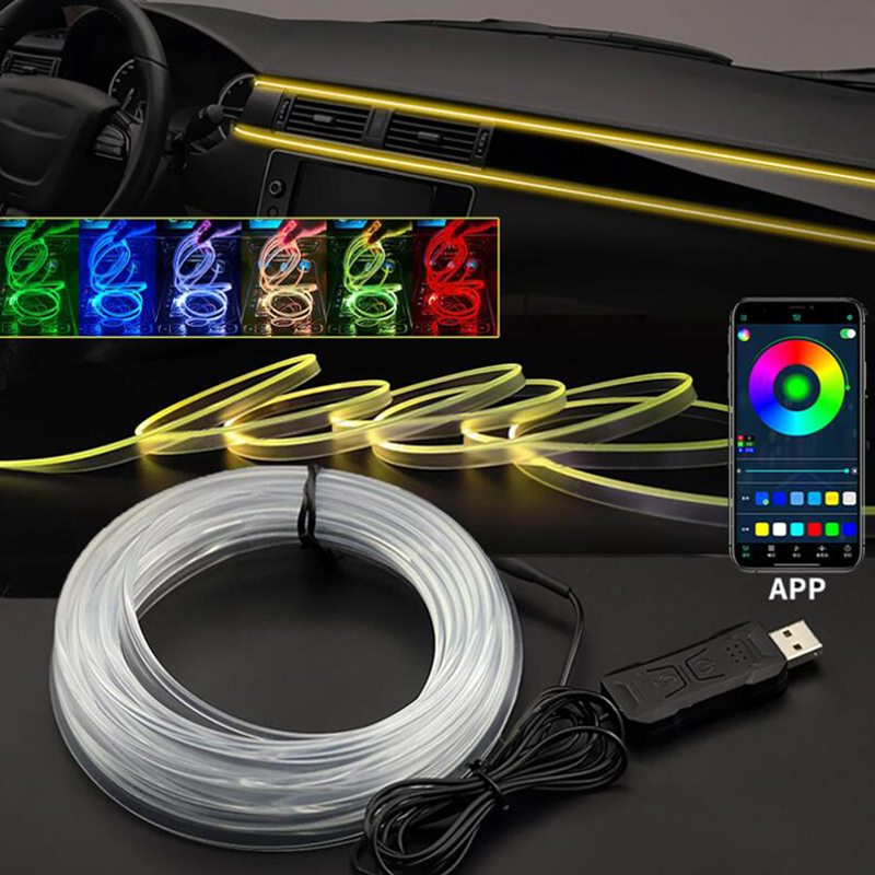 Led Ambient Interior Car Lights App Control - سيارة الداخلية مصباح لتهيئة الجو المحيطة