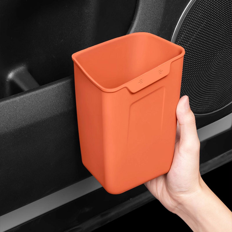 Waterproof Car Trash Can With Lid - سلة مهملات عالمية للسيارة، صندوق تخزين