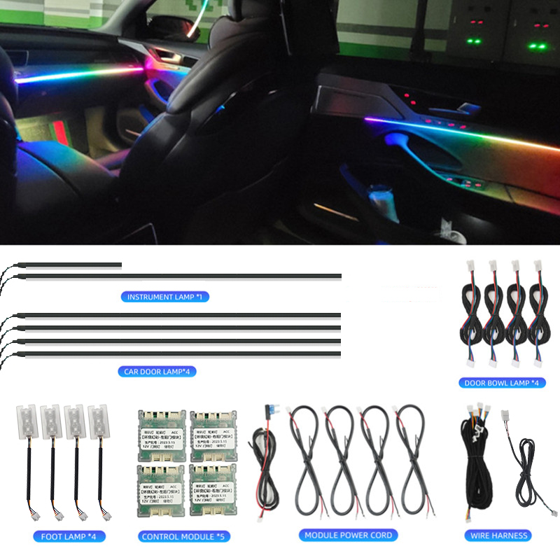Led Ambient Interior Car Lights App Control - أضواء داخلية للسيارة بتقنية LED مع