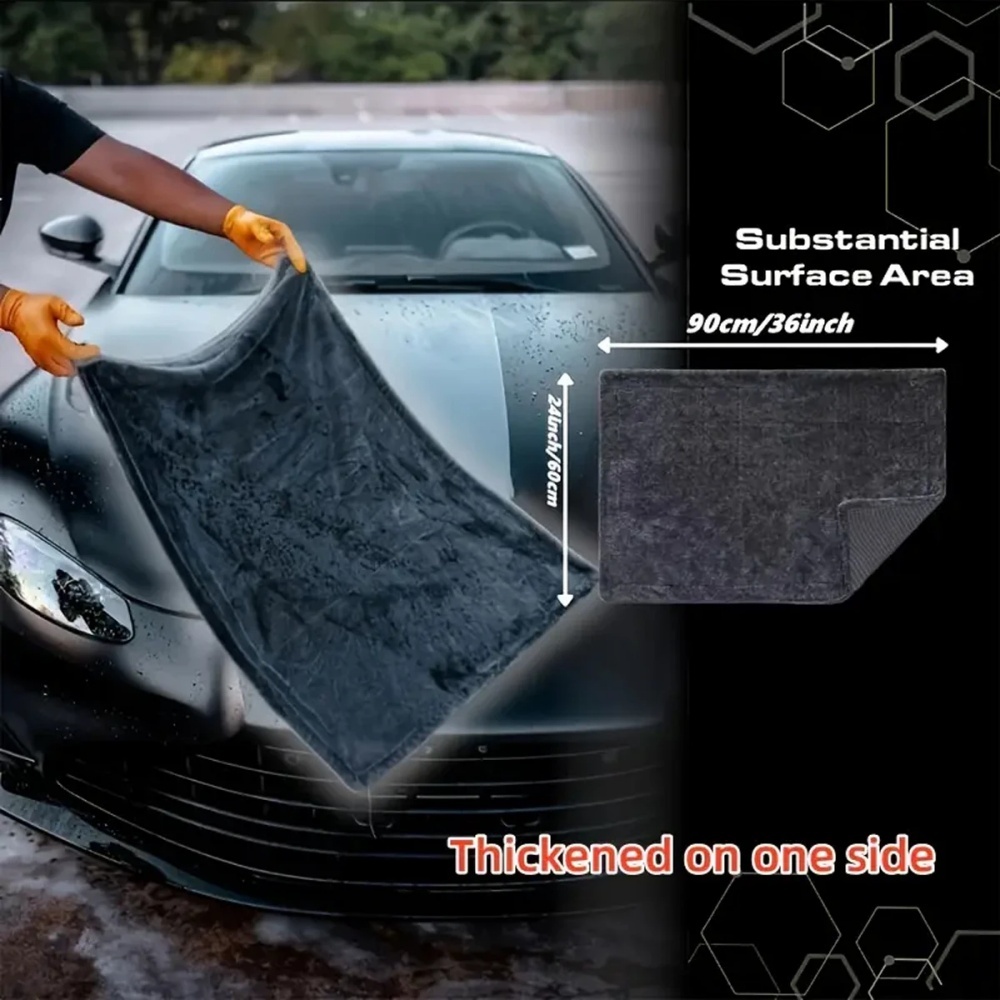 Microfiber Car Drying Towel Super Absorbent - منشفة سيارات كبيرة الحجم من الألياف