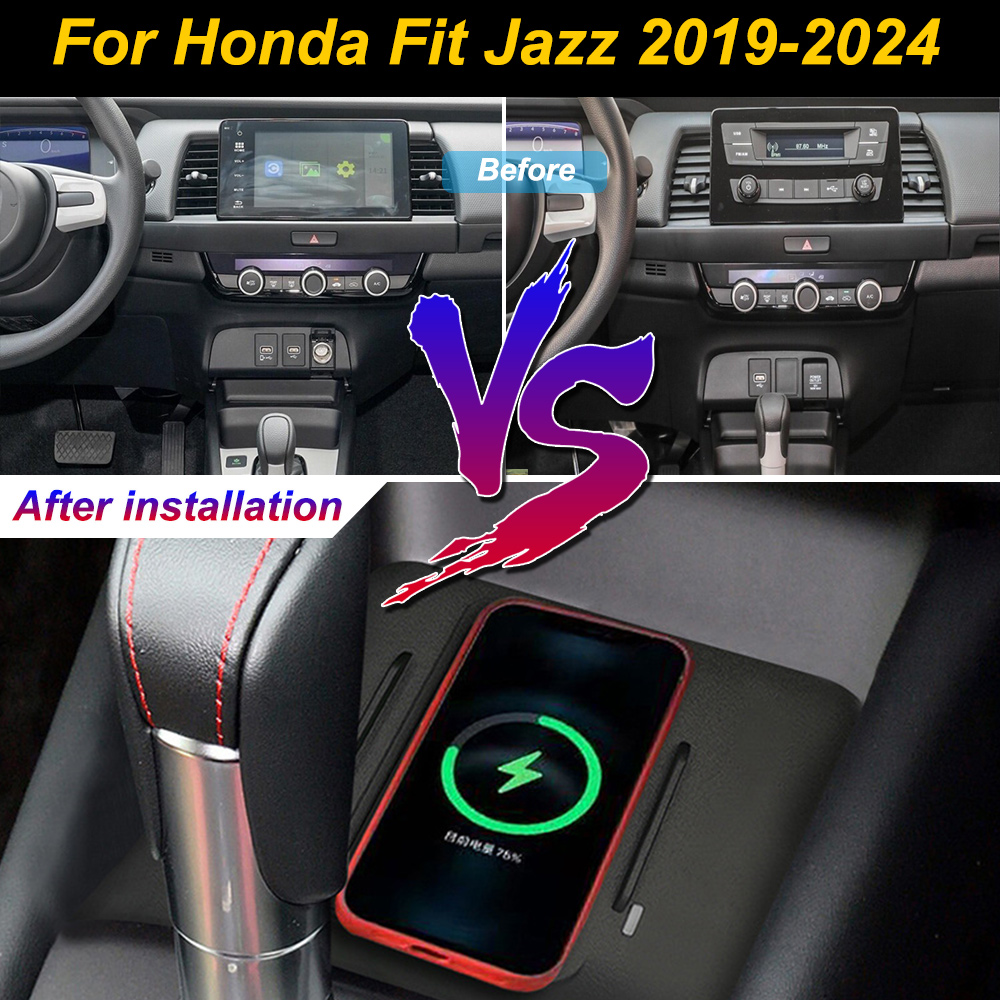 Wireless Car Charger Mount Fast Charging - شاحن لاسلكي للهاتف المحمول 2 DIN