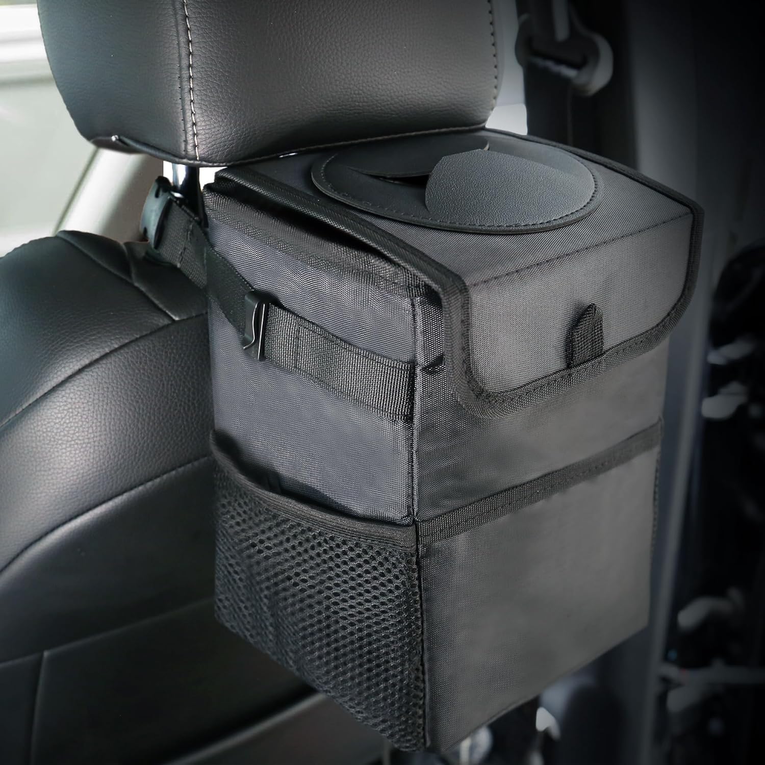 Waterproof Car Trash Can With Lid - سلة مهملات السيارة 3 في 1