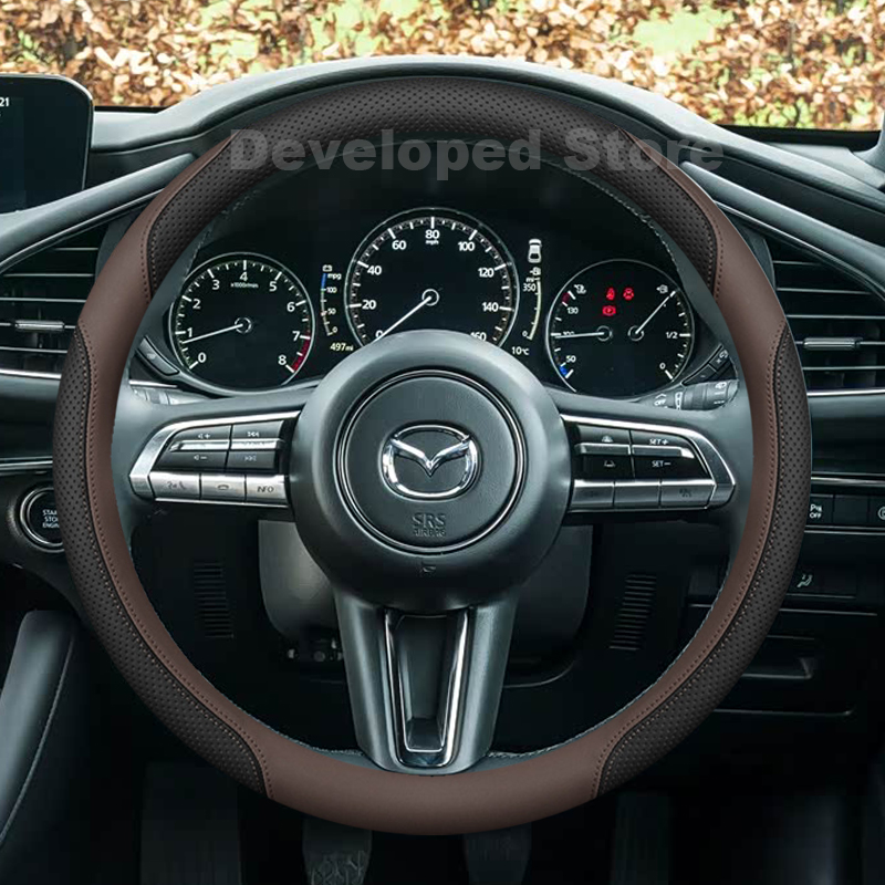 Car Steering Wheel Cover Anti Slip Breathable - غطاء عجلة قيادة السيارة لمازدا 3