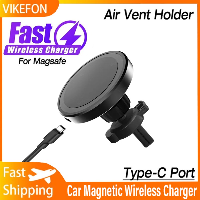 Magnetic Phone Holder For Car Vent - سيارة 15 واط المغناطيسي شاحن لاسلكي