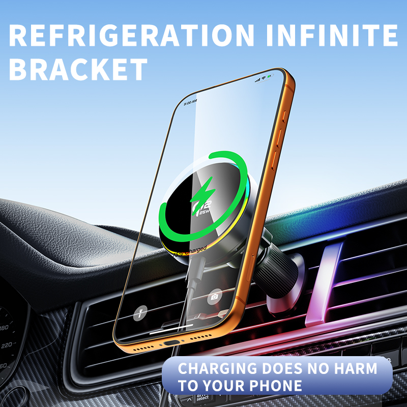شاحن سيارة لاسلكي qi2.2 بقوة 2 - مراجعة Magnetic Phone Holder For Car Vent وسعره