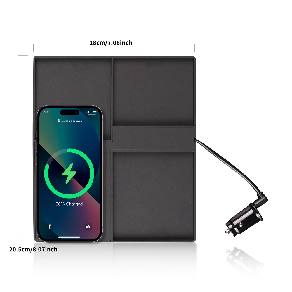 سيارة شاحن لاسلكي الوسادة مستق - مراجعة Wireless Car Charger Mount Fast Charging وسعره