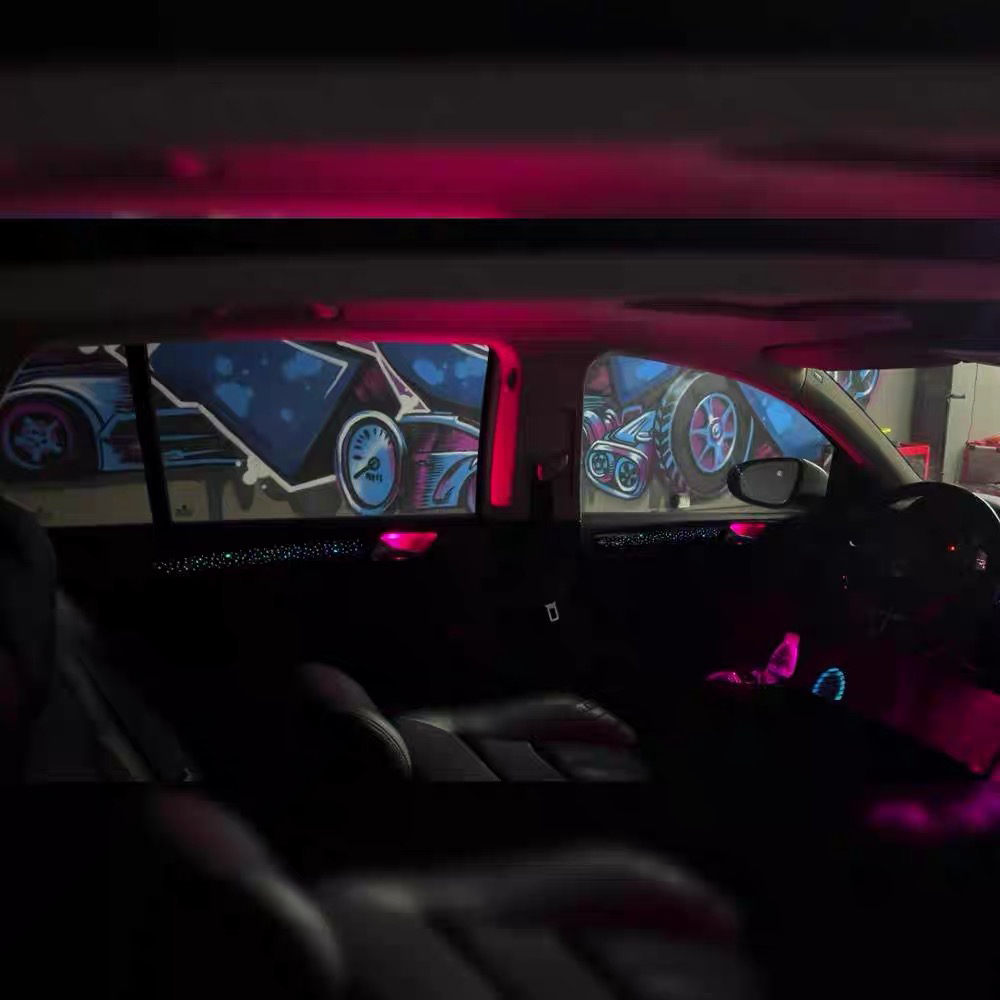 ترقية الإضاءة الداخلية للسيارة - مراجعة Led Ambient Interior Car Lights App Control وسعره