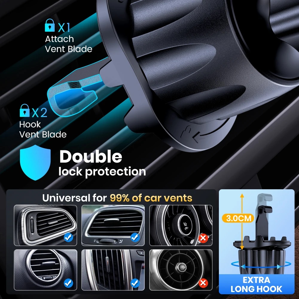 حامل هاتف السيارة المغناطيسي T - مراجعة Magnetic Phone Holder For Car Vent وسعره