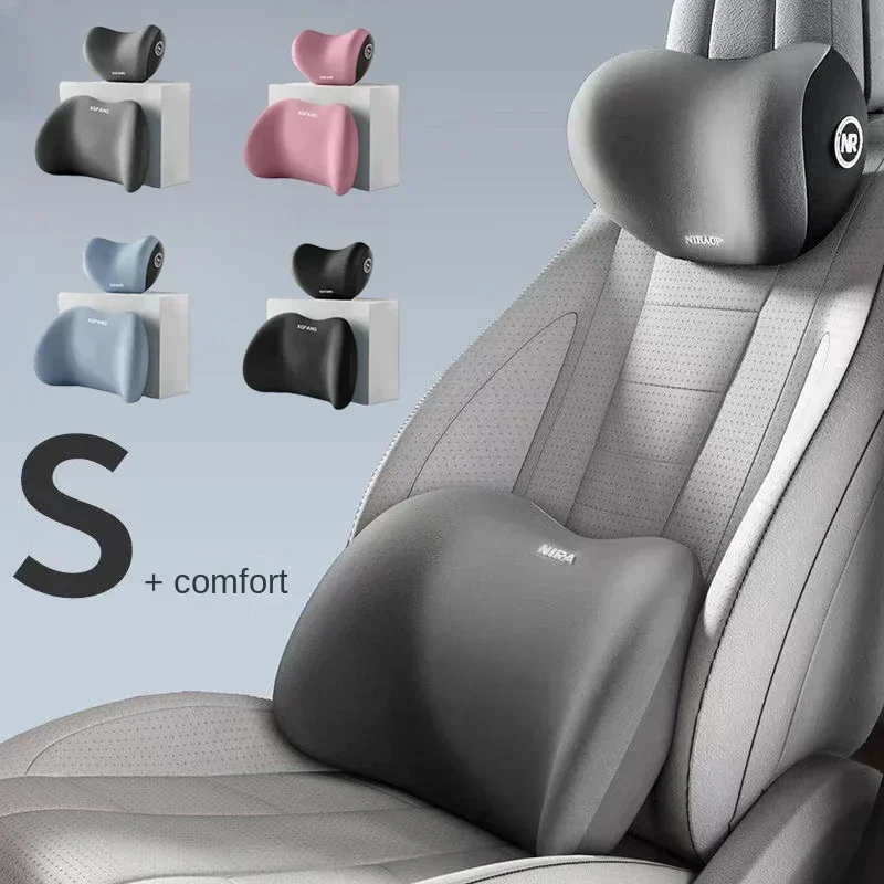 وسادة حماية للرقبة في السيارة  - مراجعة Memory Foam Car Neck Pillow Lumbar Support وسعره