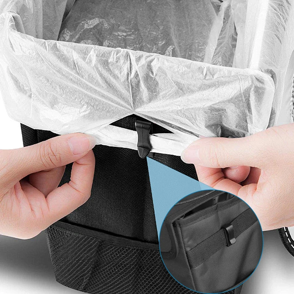 سلة مهملات السيارة المحمولة ال - مراجعة Waterproof Car Trash Can With Lid وسعره