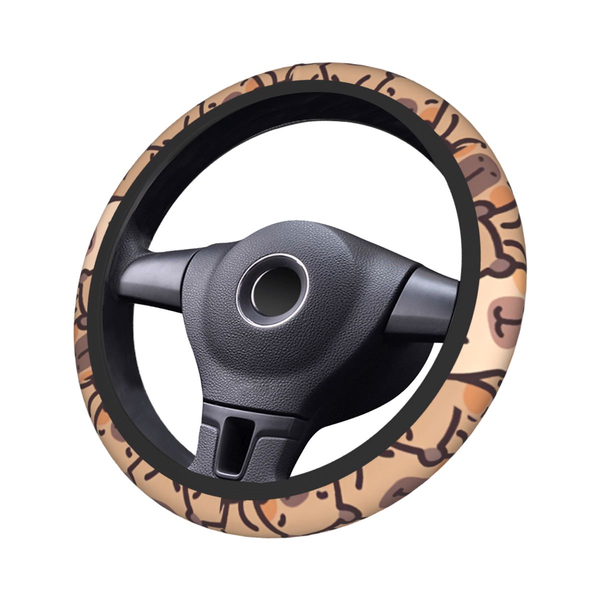 Kawaii أنيمي كابيبارا غطاء عجل - مراجعة Car Steering Wheel Cover Anti Slip Breathable وسعره