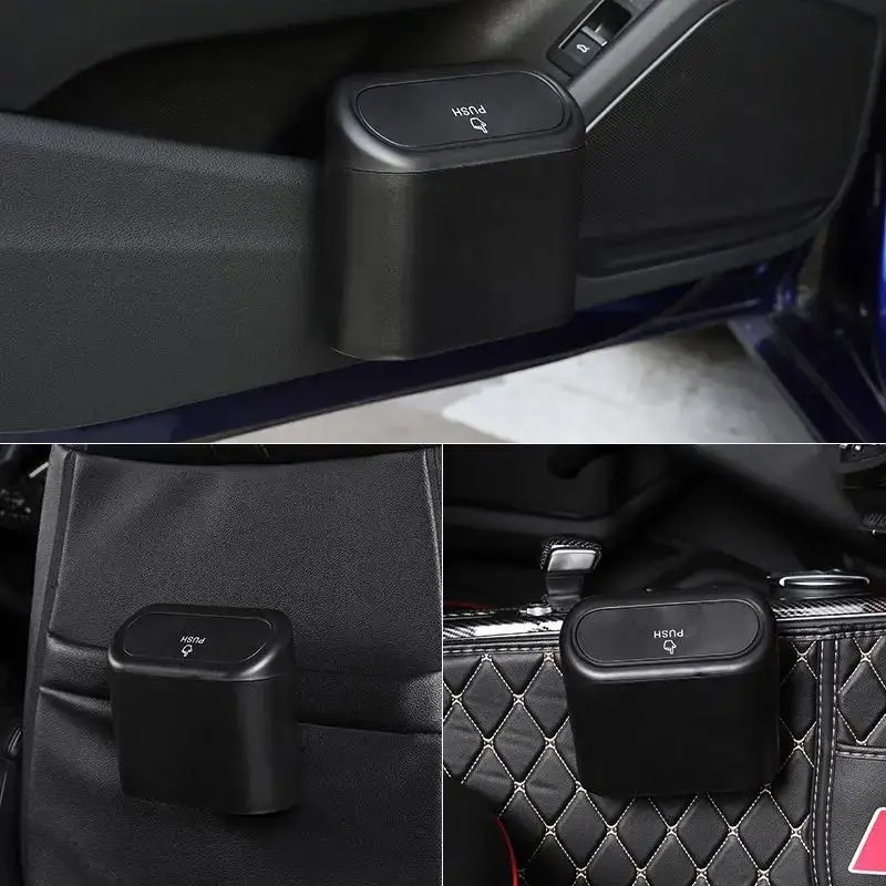 سلة مهملات صغيرة للسيارة مع غط - مراجعة Waterproof Car Trash Can With Lid وسعره