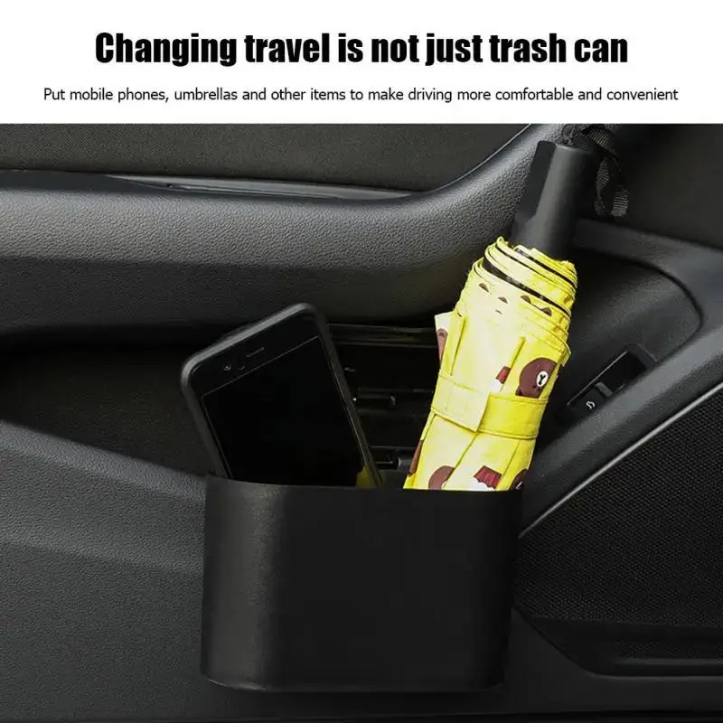 سلة مهملات صغيرة للسيارة مع غط - مراجعة Waterproof Car Trash Can With Lid وسعره