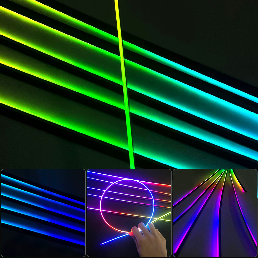 18 في 1 64 لون RGB سيمفونية سي - مراجعة Led Ambient Interior Car Lights App Control وسعره