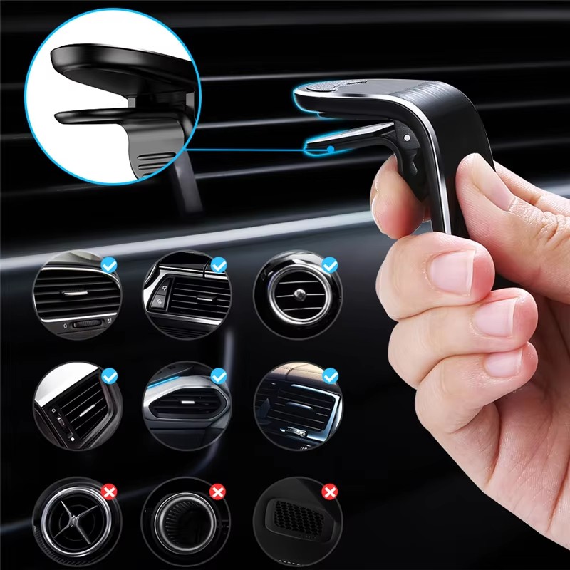 حامل هاتف مغناطيسي للسيارة يثب - مراجعة Magnetic Phone Holder For Car Vent وسعره