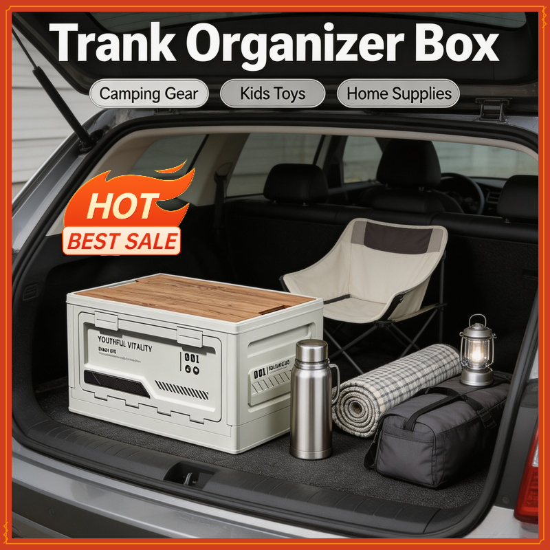 صندوق تخزين خارجي قابل للطي لل - مراجعة Car Trunk Organizer Foldable Storage Box وسعره