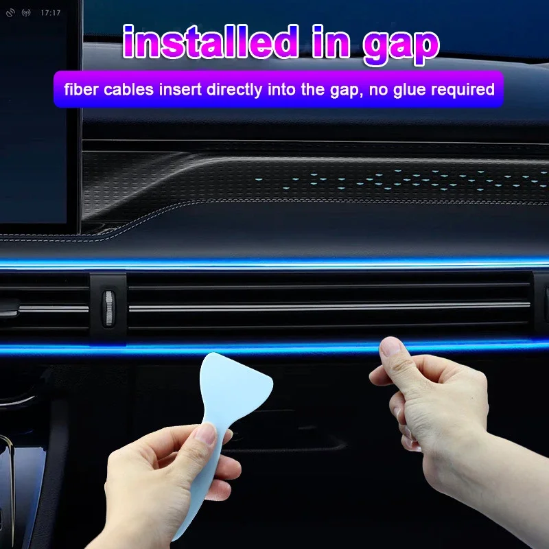 1/2/3/4/5 متر RGB سيارة الداخل - مراجعة Led Ambient Interior Car Lights App Control وسعره