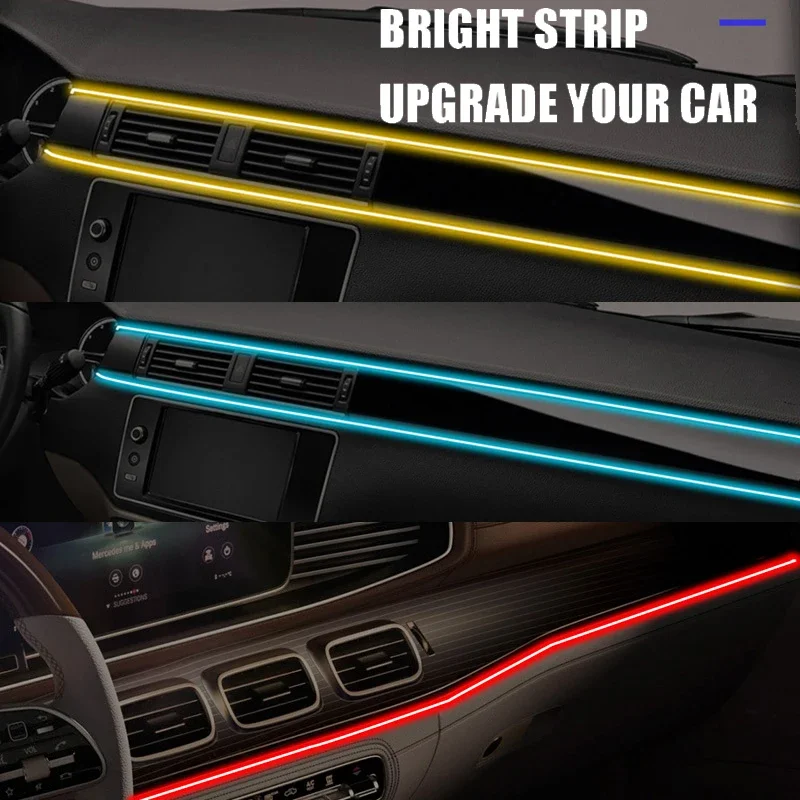 1/2/3/4/5 متر RGB سيارة الداخل - مراجعة Led Ambient Interior Car Lights App Control وسعره