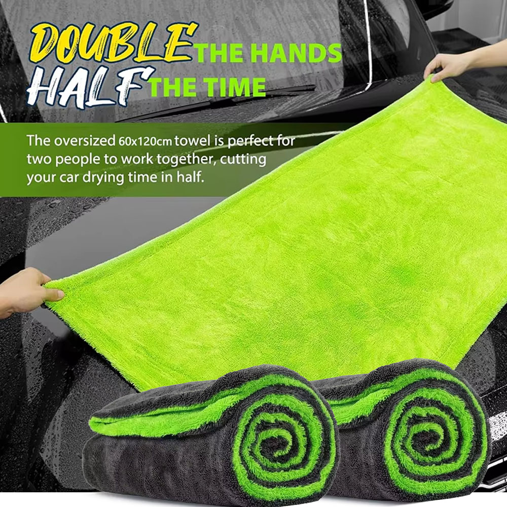 منشفة غسيل سيارات من الألياف ا - مراجعة Microfiber Car Drying Towel Super Absorbent وسعره