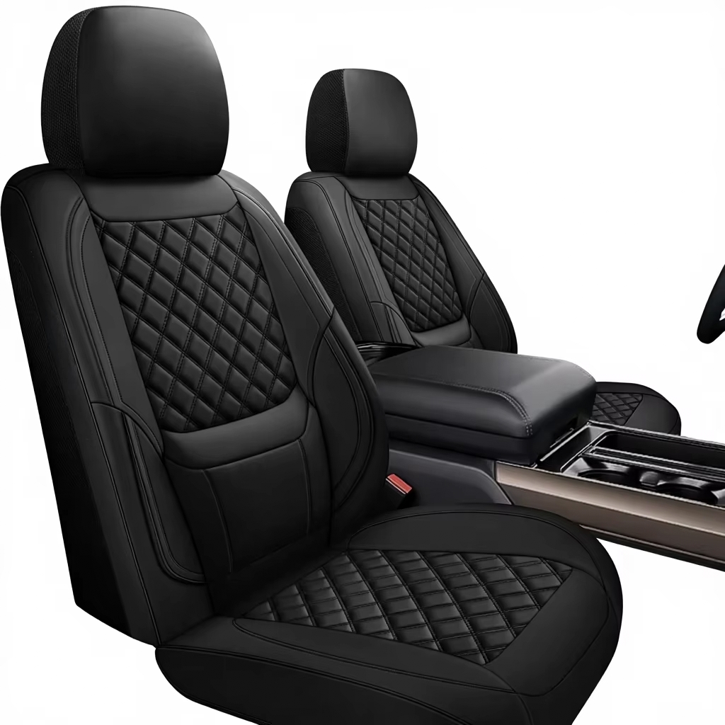 أغطية مقاعد سيارات شاملة بالجم - مراجعة Leather Car Seat Covers Full Set Universal وسعره