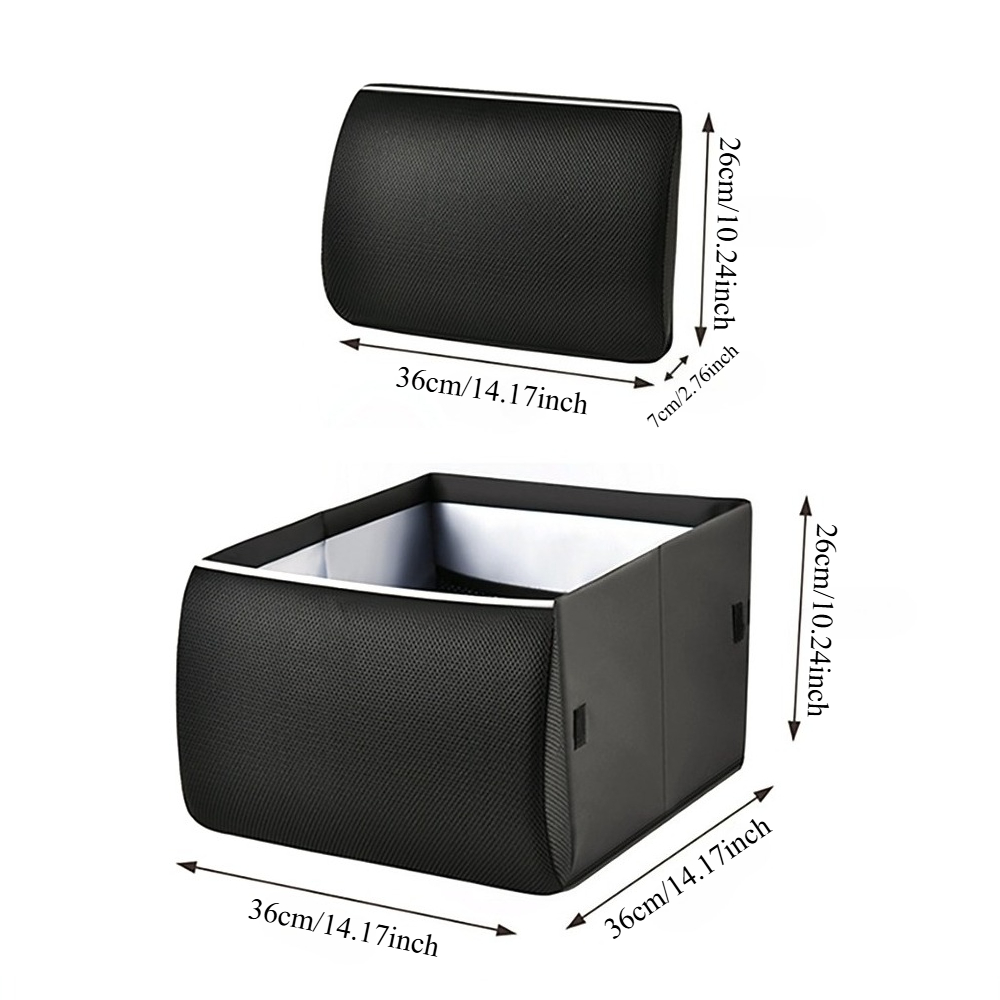 صندوق تخزين متعدد الوظائف 2 في - مراجعة Car Trunk Organizer Foldable Storage Box وسعره