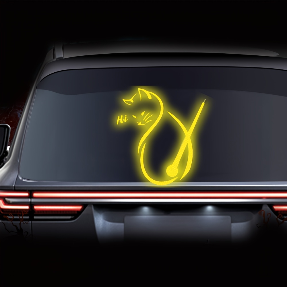 ملصق عاكس للسيارة على شكل قطة  - مراجعة Anti Glare Car Rearview Mirror Film وسعره