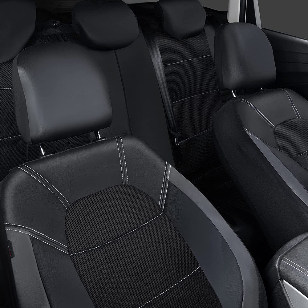 9 قطعة/مجموعة غطاء مقعد السيار - مراجعة Leather Car Seat Covers Full Set Universal وسعره