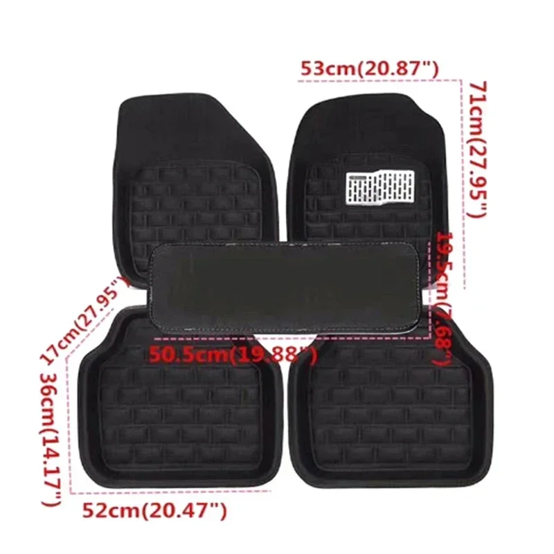5 قطعة قسط سهلة التنظيف مقاوم  - مراجعة Car Floor Mats Universal Waterproof Leather وسعره