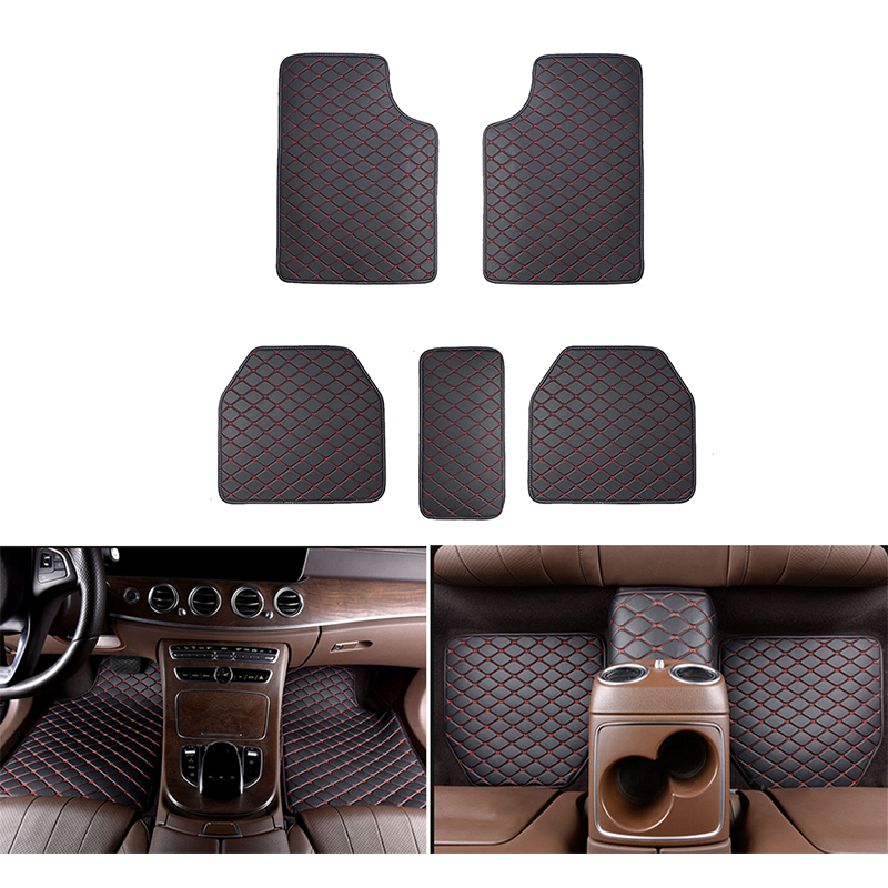 5 قطع من سجادات أرضية السيارة  - مراجعة Car Floor Mats Universal Waterproof Leather وسعره