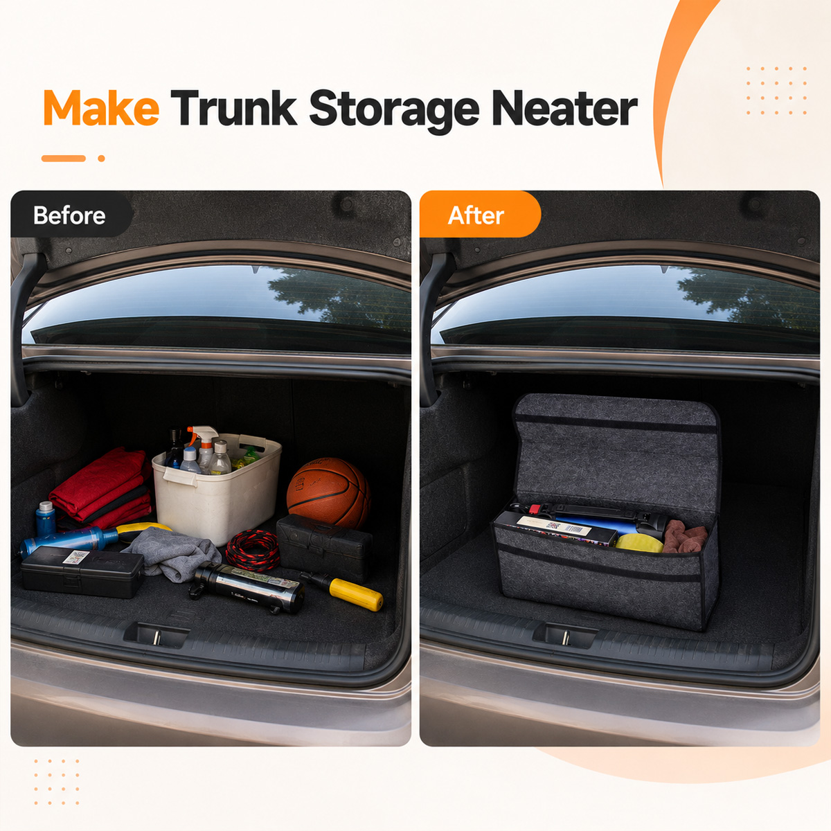 صندوق تخزين قابل للطي من اللبا - مراجعة Car Trunk Organizer Foldable Storage Box وسعره