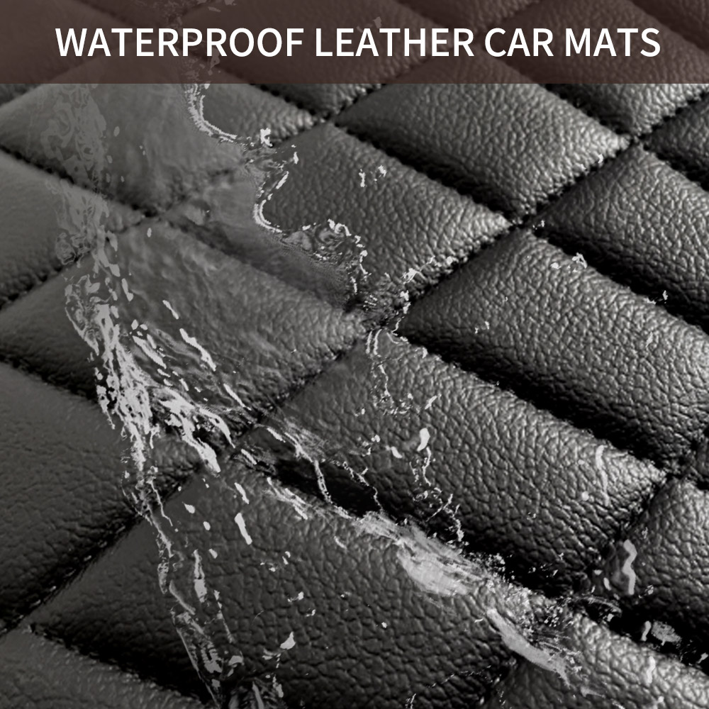 مجموعة دواسات سيارة جلدية عالم - مراجعة Car Floor Mats Universal Waterproof Leather وسعره