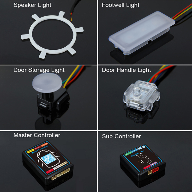 مجموعة إضاءة داخلية للسيارة بت - مراجعة Led Ambient Interior Car Lights App Control وسعره