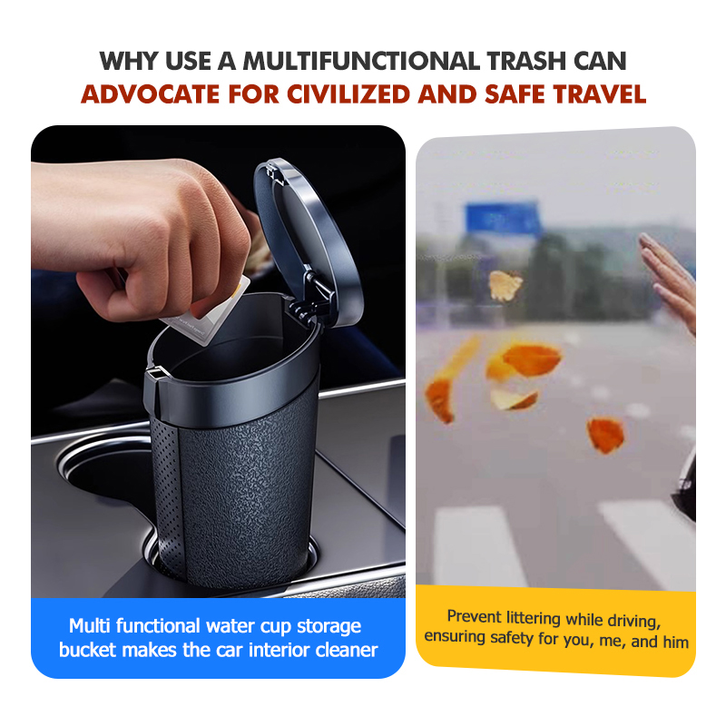 صندوق قمامة للسيارة متين ومقاو - مراجعة Waterproof Car Trash Can With Lid وسعره