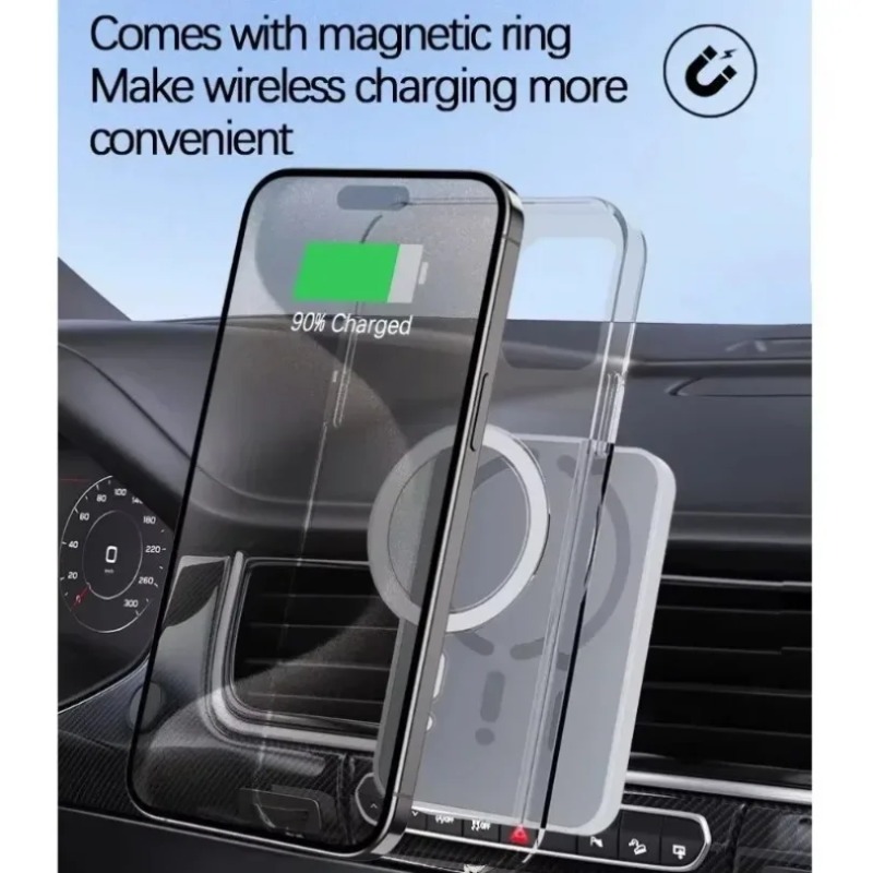شاحن سيارة لاسلكي مغناطيسي بقو - مراجعة Magnetic Phone Holder For Car Vent وسعره