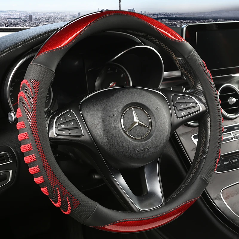 غطاء عجلة قيادة السيارة ثلاثي  - مراجعة Car Steering Wheel Cover Anti Slip Breathable وسعره