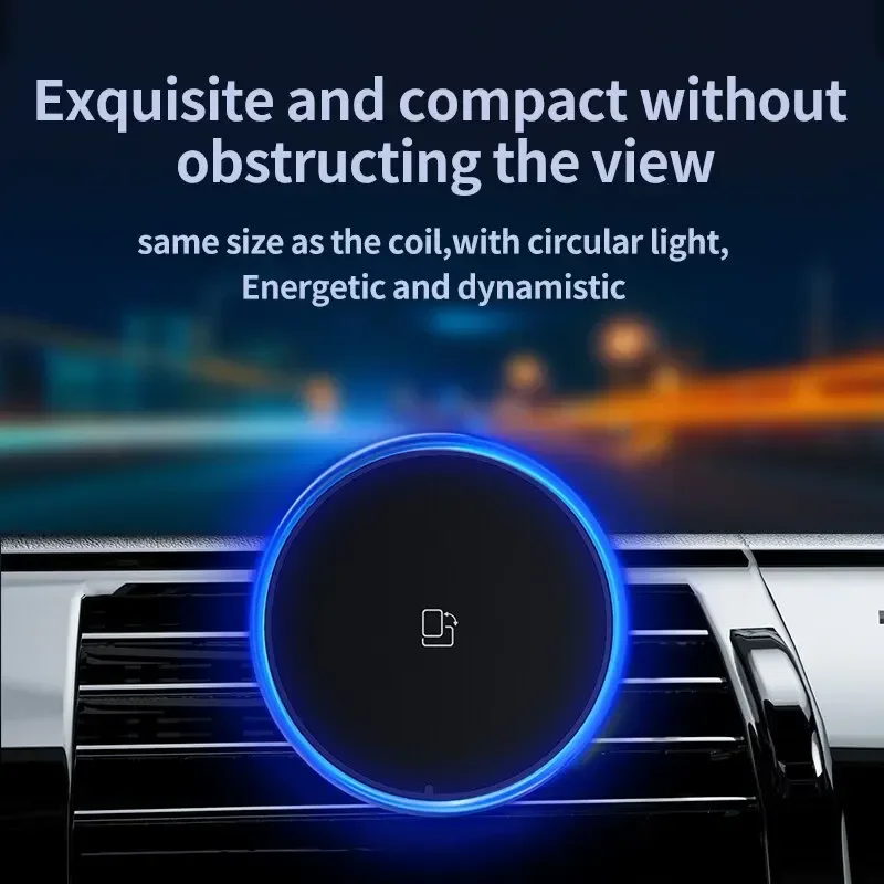 شاحن سيارة لاسلكي مغناطيسي LED - مراجعة Wireless Car Charger Mount Fast Charging وسعره