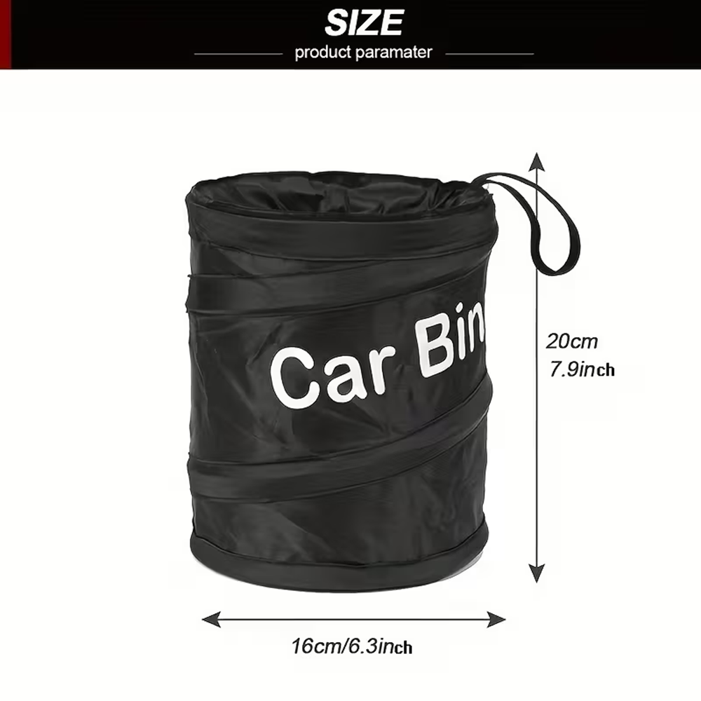 سلة مهملات السيارة منبثقة سودا - مراجعة Waterproof Car Trash Can With Lid وسعره