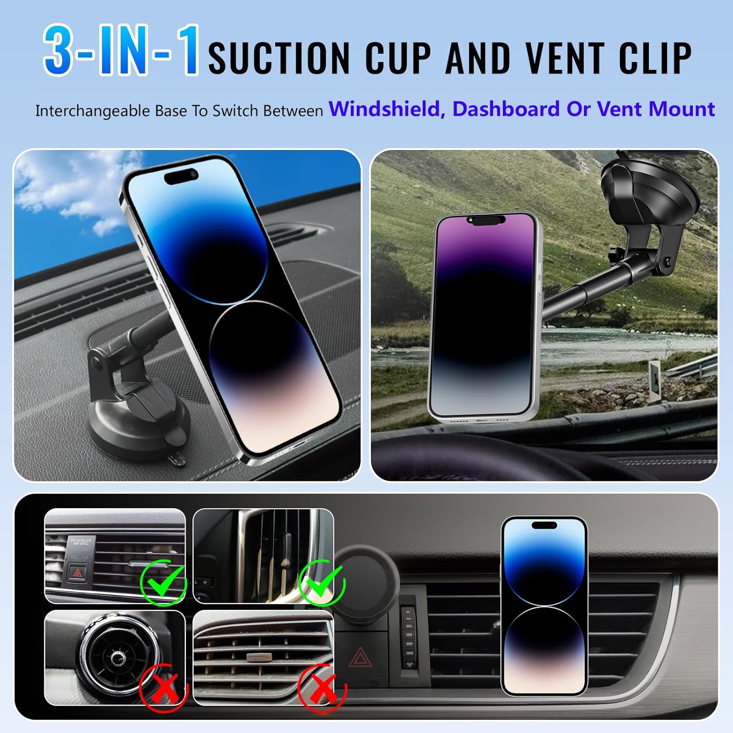 UYUXIO 15 واط شحن سريع الزجاج  - مراجعة Wireless Car Charger Mount Fast Charging وسعره