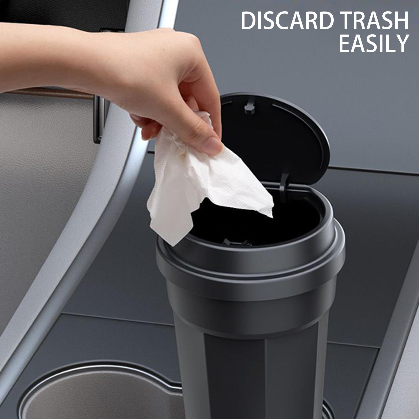 حامل أكواب سلة المهملات للسيار - مراجعة Waterproof Car Trash Can With Lid وسعره