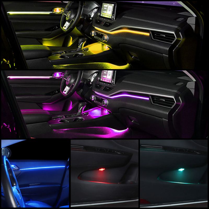 أضواء داخلية للسيارة بتقنية LE - مراجعة Led Ambient Interior Car Lights App Control وسعره