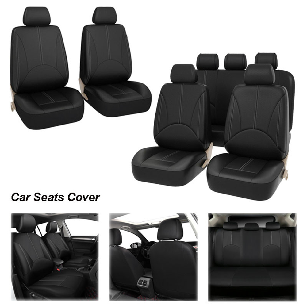 مجموعة أغطية تصميم مريح وعملي  - مراجعة Leather Car Seat Covers Full Set Universal وسعره