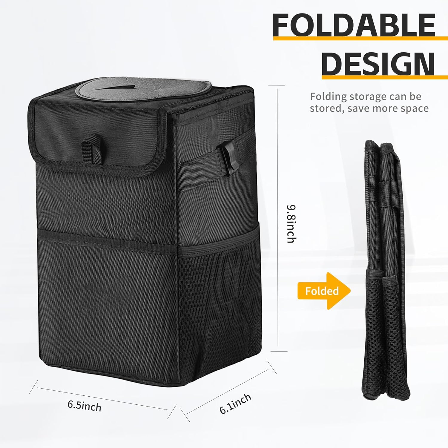 سلة مهملات السيارة 3 في 1 مع غ - مراجعة Waterproof Car Trash Can With Lid وسعره
