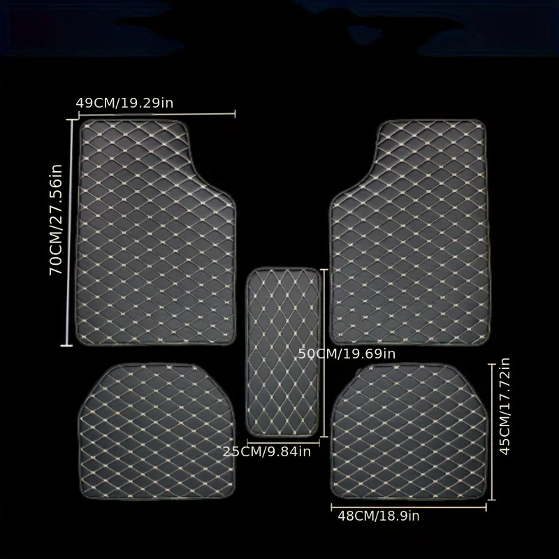 مجموعة من 5 قطع من دواسات السي - مراجعة Car Floor Mats Universal Waterproof Leather وسعره