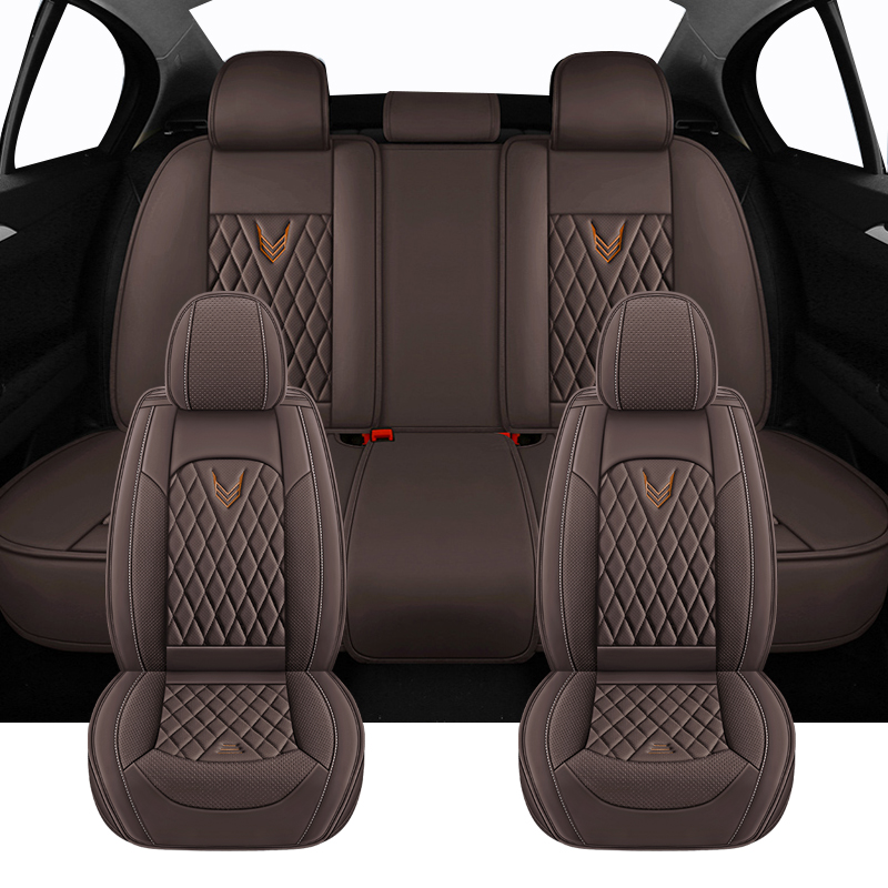 مجموعة كاملة من أغطية مقاعد ال - مراجعة Leather Car Seat Covers Full Set Universal وسعره