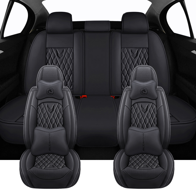 مجموعة كاملة من أغطية مقاعد ال - مراجعة Leather Car Seat Covers Full Set Universal وسعره