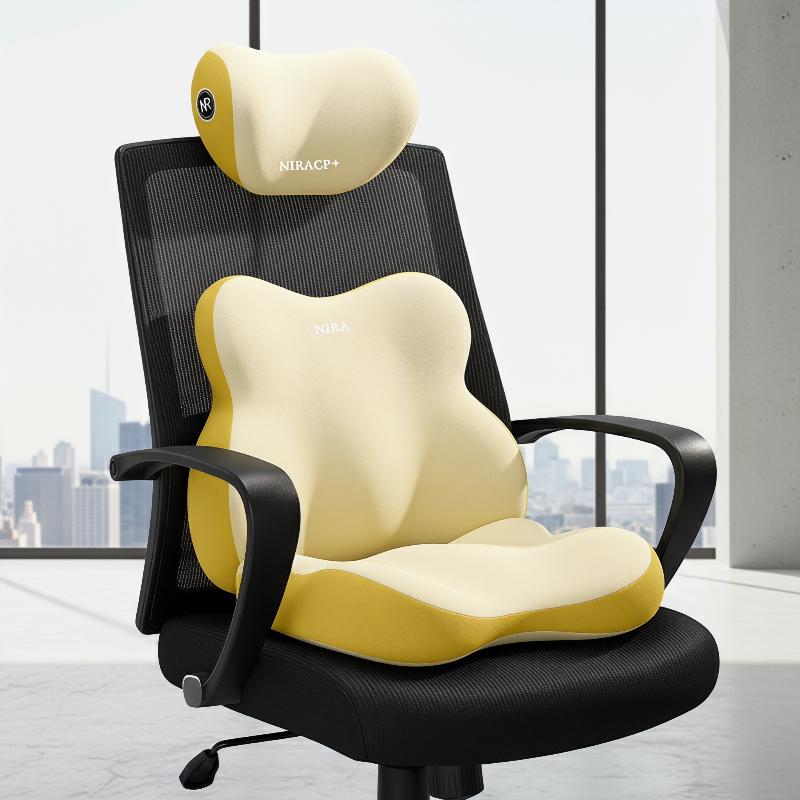مجموعة وسائد دعم أسفل الظهر وم - مراجعة Memory Foam Car Neck Pillow Lumbar Support وسعره