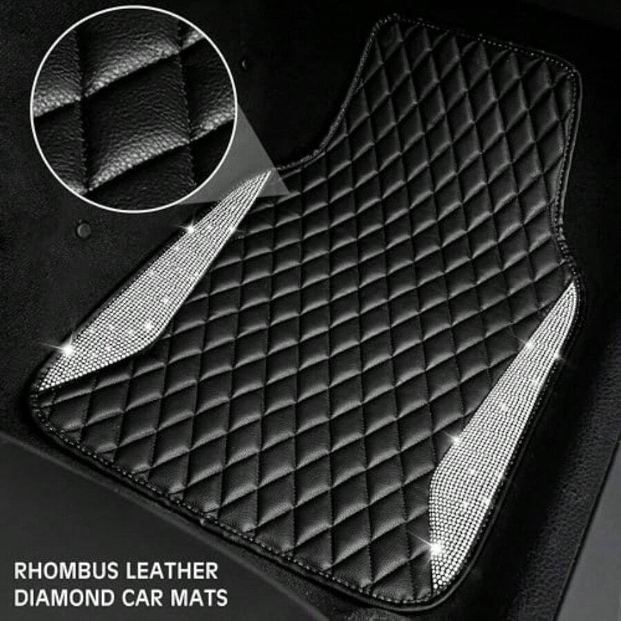 سجاد سيارة جلدي فاخر بتصميم أل - مراجعة Car Floor Mats Universal Waterproof Leather وسعره