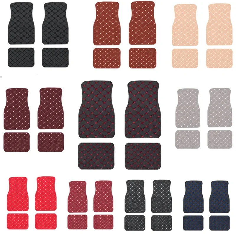 سجادات أرضية للسيارة 4 قطع، مص - مراجعة Car Floor Mats Universal Waterproof Leather وسعره